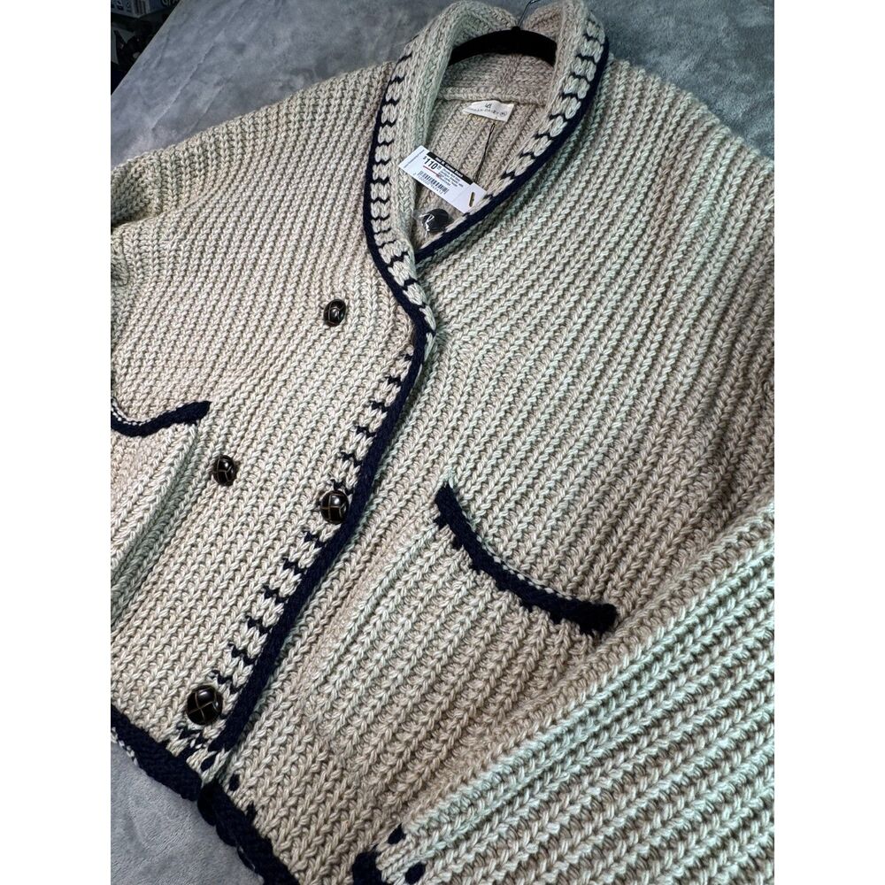Urban Daisy CHUNKY CONTRAST CARDIGAN M/L Taupe NWT